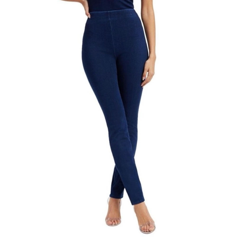 Good American Soft Sculpt Pull on Skinny Jeans Indigo